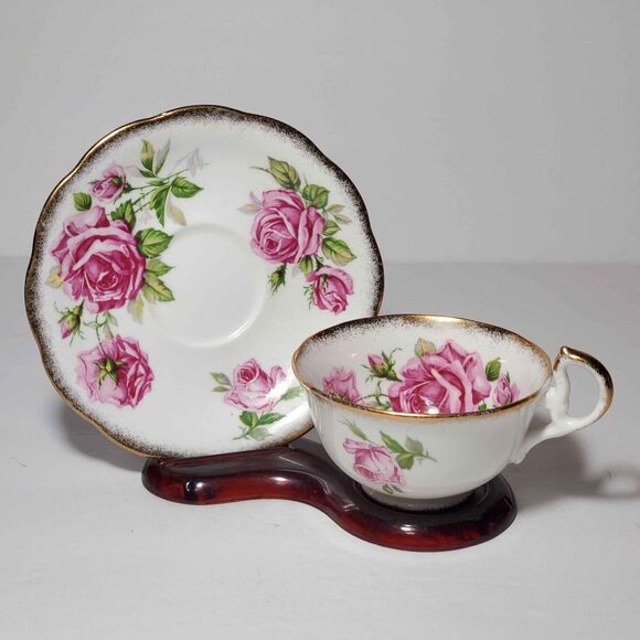 Royal Standard Teacup and Saucer Orleans Rose Vintage - Picture 1 of 10